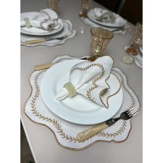 Kit Jogo Americano 4 Pçs Souplats Mesa De 2 Lugares Para Casal Namorados Mesa Posta Guardanapo Supla