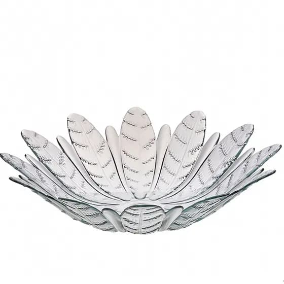 Fruteira de vidro decorativa folhas centro de mesa grande transparente para cozinha para frutas frutera boleira Vitazza