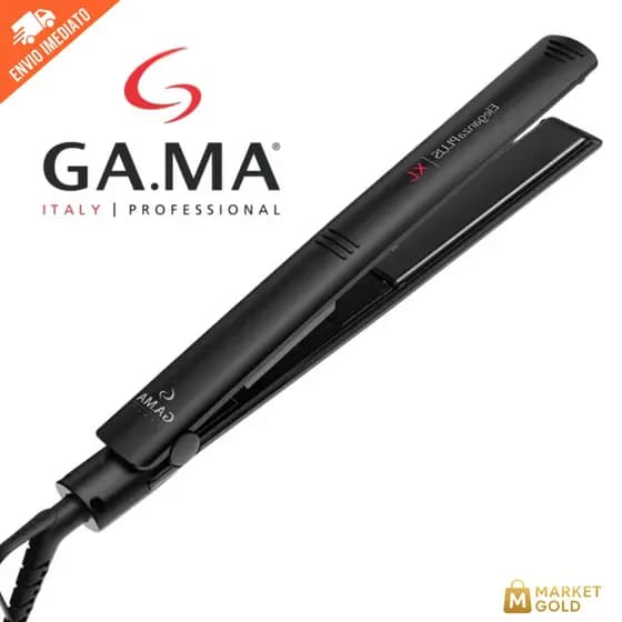 Prancha Chapinha Profissional Gama Eleganza Plus XL 220°C Cerâmica Anti Frizz Bivolt