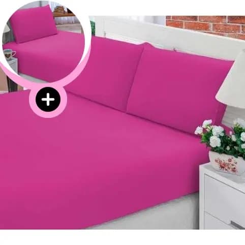 Jogo de Cama Casal 3 Peças + Jogo de Cama Solteiro 2 Peças