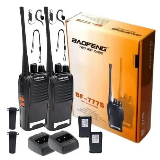 kit 2 rádios comunicador baofeng longo alcance 16 Canais BF 777S Profissional rádio segurança