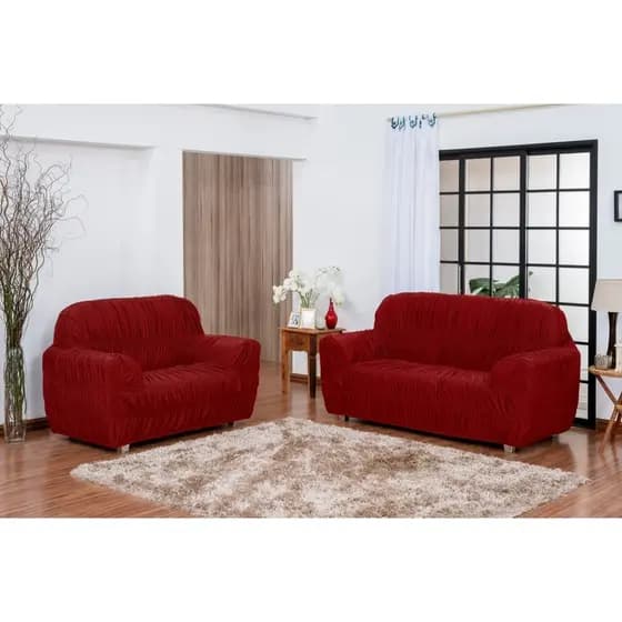 Capa Para Sofa Em Malha 3 x 2 Lugares Otimo Para Decoração Oferta