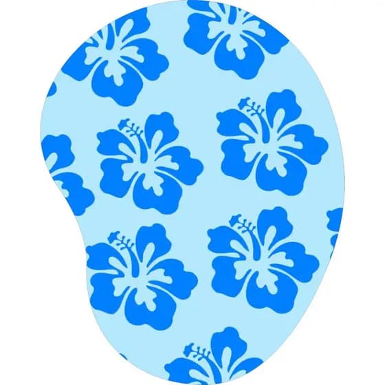Mouse Pad Ergonômico Gota Hibiscus Azul 1