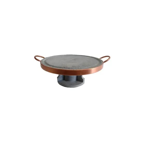 Fondue Chapa/Grelha/Forma Pizza Pedra Sabão 22cm
