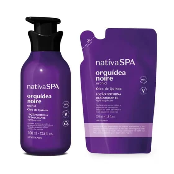 Combo Nativa SPA Orquidea Noire: Loção Corporal 400ml + Refil 350ml