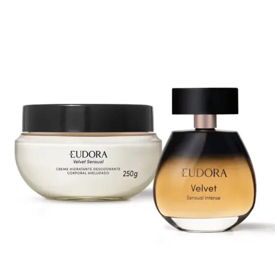 Combo Eudora Velvet Sensual Intense Desodorante Colônia 100ml + Creme Corporal Velvet Sensual 250g