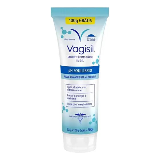 Sabonete Íntimo em Gel Vagisil pH Equilíbrio 300g Higiene Íntima Feminina Uso Diário URB
