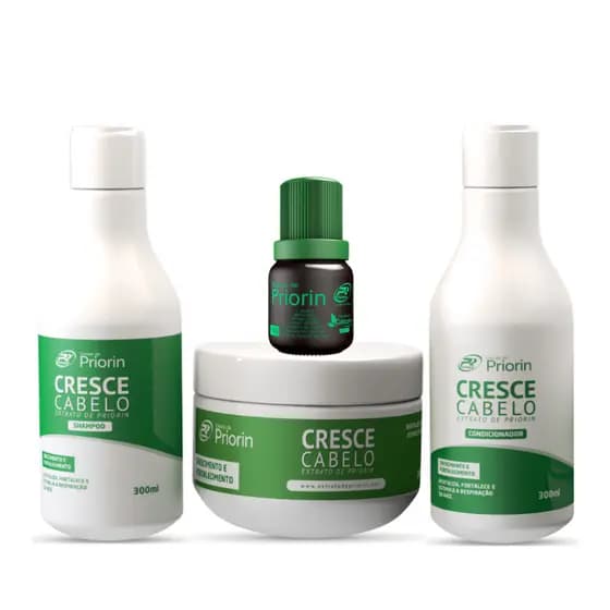 Cresce Cabelo Original kit Completo para Crescer e Fortalecer o cabelo Priorin