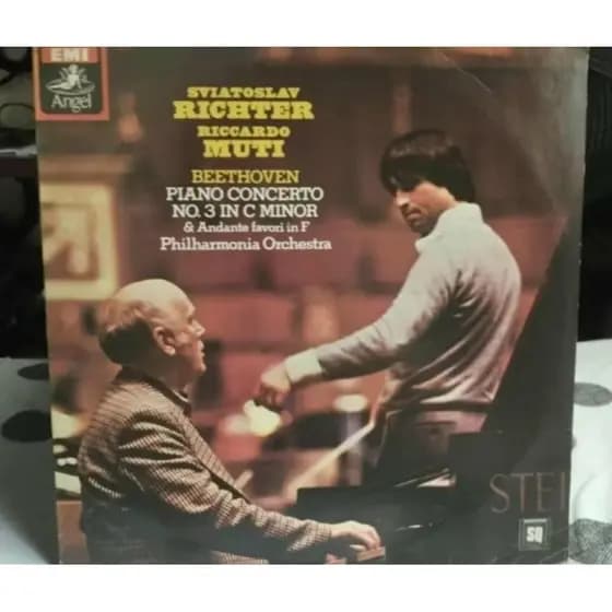 LP / Sviatoslav Richter, Ricardo Muti - Beethoven Piano Concerto No.3 in C Minor & Andante in F Philharmonia Orchestra