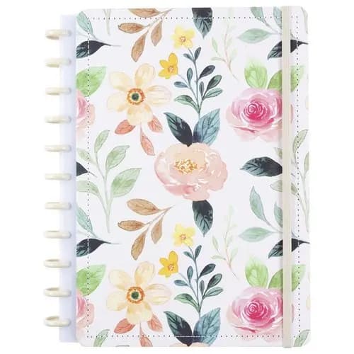 Caderno Grande Capa Dura Sistema Disco Reposicionável Organização Flexível Anotações Reutilização