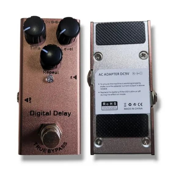 Mini Pedal Guitarra Efeito Overdrive Trémolo Digital Delay