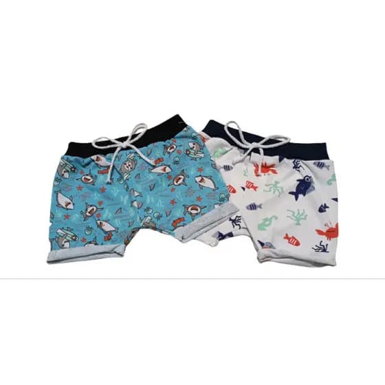 kit Duas Bermudas Bebe Menino