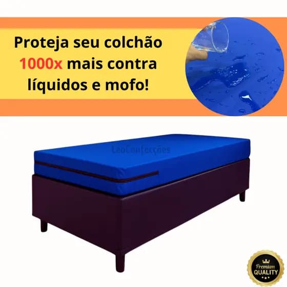 Capa Protetora para Colchão solteiro Impermeável Hospitalar Protetor com ziper antialergica