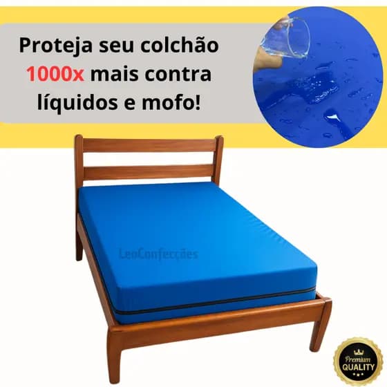 Capa Protetora Para Colchão Casal Capa Impermeável Hospitalar Com Zíper Antialérgico Antiácaro