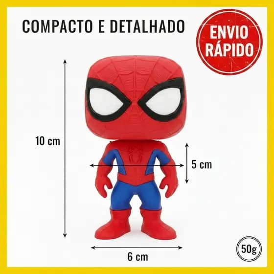 Boneco Colecionável Homem-Aranha Action Figure Premium Estátua Decorativa Geek Marvel Presente Impressão 3D