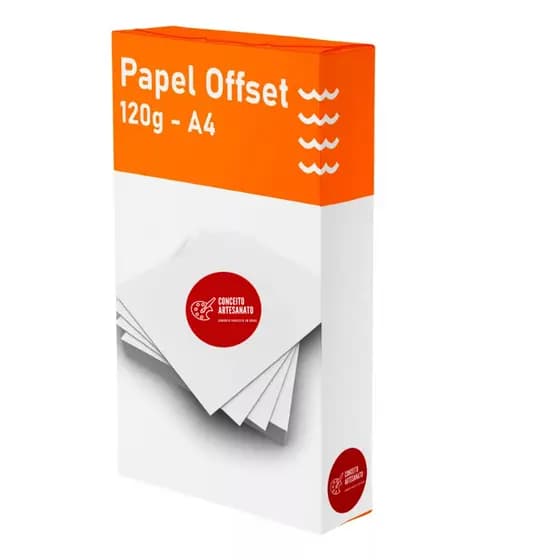 Papel Offset 120g (alta Alvura) - A4 - 500 folhas