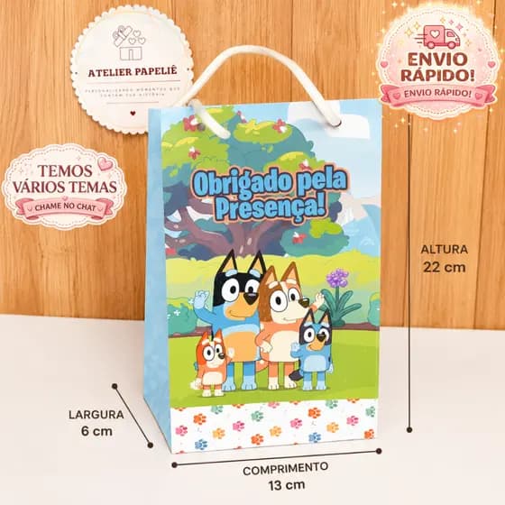 ENVIO RÁPIDO KIT Sacolinha Personalizada Qualquer Tema | Lembrancinha Festa Infantil