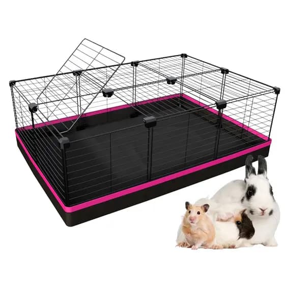 Cercado Porquinho da Índia Coelho Tartaruga Hamster 60x90cm Tela 25mm com Teto Cercadinho Viveiro