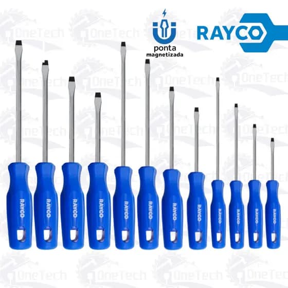 Chave de Fenda Imantada Aço Carbono Rayco