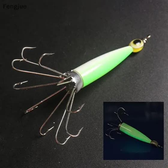 Fengjue Estilo Guarda-Chuva Gancho De Lula Com Olhos De Peixe Manga-Polvo Isca Gabarito Mar Profundo De Pesca Choco Enfr