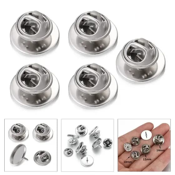 XI 5 Peças De Alfinetes Nas Costas Para De Lapela Em Aço Inoxidável Borboleta Gravata Tachas Base De Broche