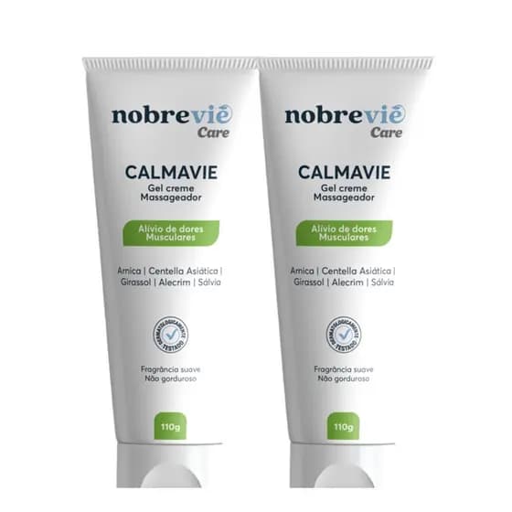 Kit 2 Gel Creme Massageador Calmavie Nobrevie Alívio de Dores Musculares 110g