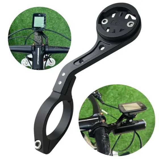 Suporte Para Gps Bicicleta Garmin Xoss E Lanterna Mtb Speed Preto Aluminio WS-5266