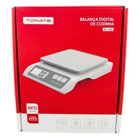 Balança Digital de Cozinha Tomate SF-430 6kg Alta Precisão
