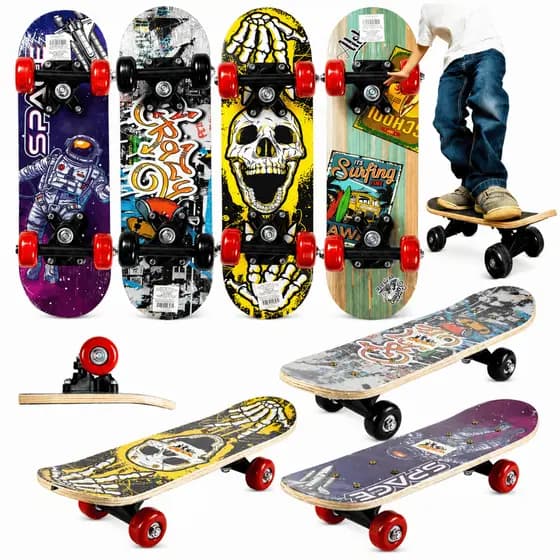 Skate Infantil Semi Profissional Shape Suporta 50kg Menina Brinquedo de menino colorido
