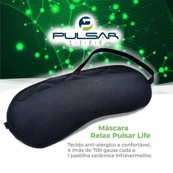 Mascara Dormir e Viagem Pulsar Life Magnética E Infravermelho Longo