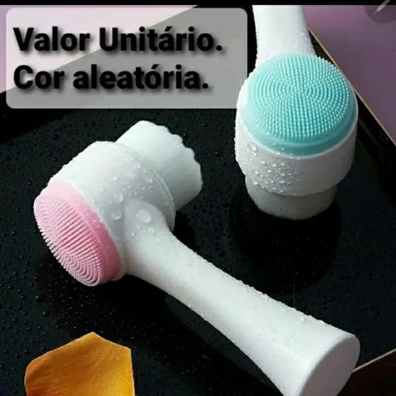 Escova De Limpeza Facial 2 em 1 Massagem Esponja Para Skin Care Valor Unitário