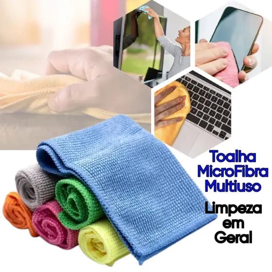 Pano de Limpeza Multiuso Toalha de MicroFibra Absolvente Macia - Envio Rápido.