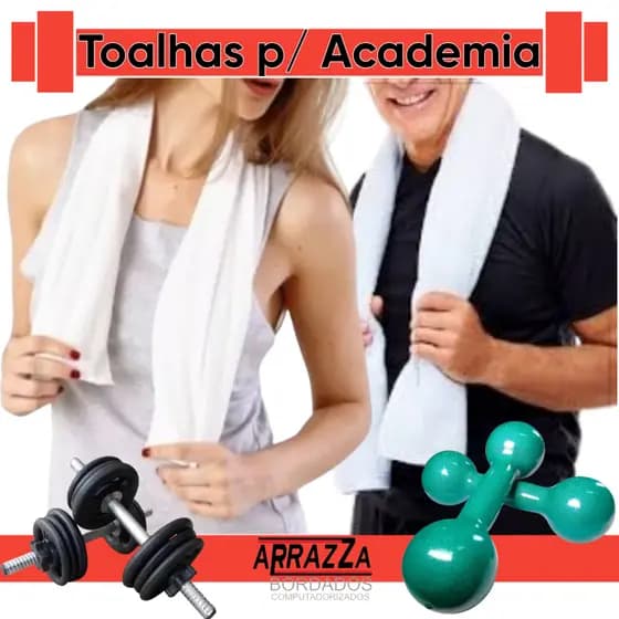 Toalhas Para Academia 29x70. Toalha Fitness Para Bordado - Rosto