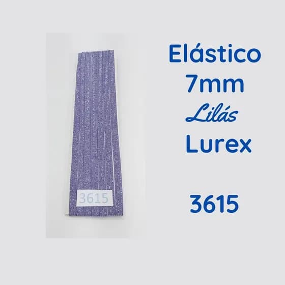 50 metros Elástico Lurex Especial 7mm Lilás 3615 050 284A30