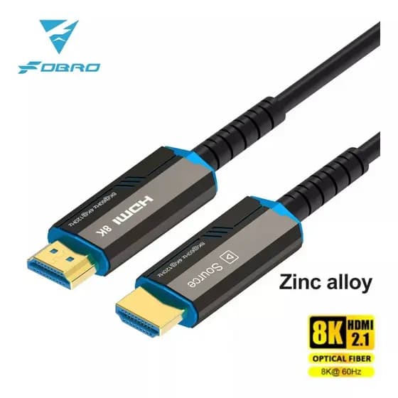 Novo cabo hdmi 2.1 fibra otica fdbro ideal rtx 4090 5090-8k-3m