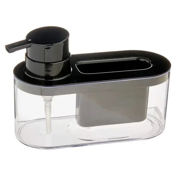 Dispenser de Detergente para Louça Tampa Panela Preto Porta Detergente