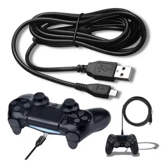 Cabo V8 Para Controle Ps4 Carregador Usb Envio Imediato