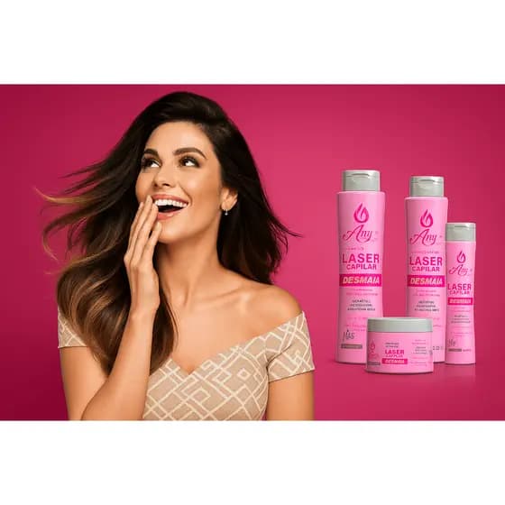 Kit Laser Capilar Anyliss 3 Itens Controla Volume Frizz e Ressecados Pronta Entrega e Envio Imediato