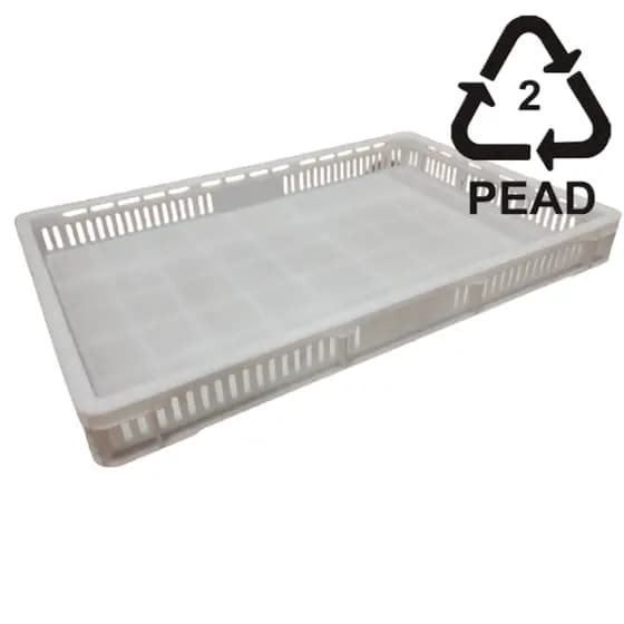 KIT 3 Bandeja PEAD 10 Litros Vazada com Fundo Fechado ETA 64FF Açougue Massa Esfirra