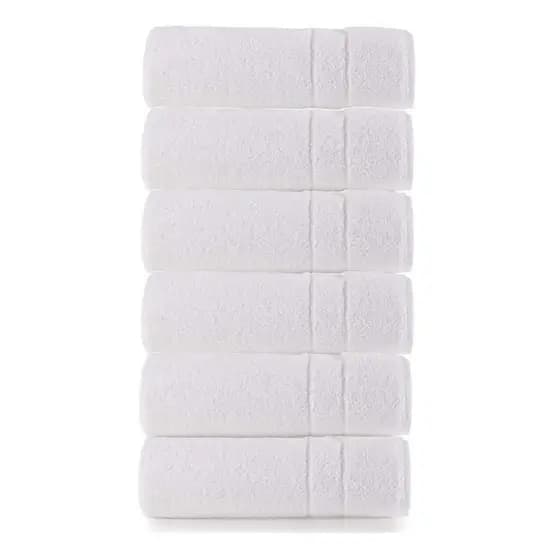 Kit Com 6 Toalhas Banho Hotelaria Mônaco Profissional Teka Branco