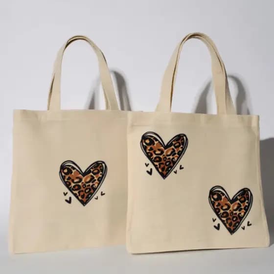 Ecobag Feminina Onça Animal Print Bolsa Tote Sacola de Algodão para Praia Faculdade Compras Trabalho