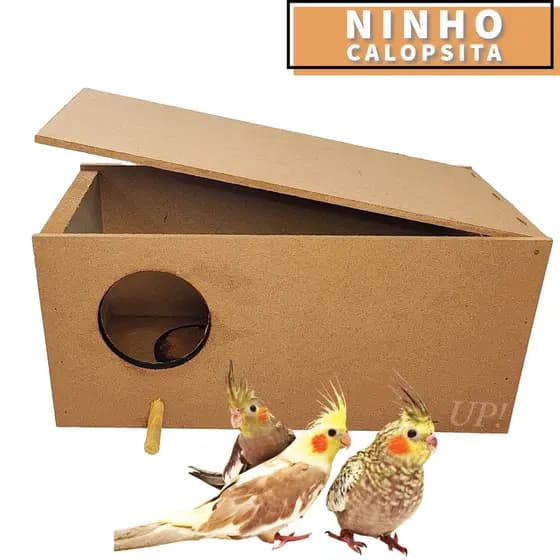 Ninho Casinha para Pássaros - Calopsita, agapornes