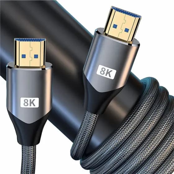 Cabo HDMI 2.1 8K (2 Metros) 48Gb Dolby Vision UHD Blindado Resistente 1080P@144Hz, 4K@120Hz, 8K@60Hz
