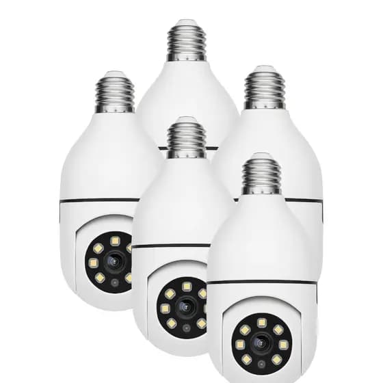 Câmeras Lâmpada 360° ( Selecione quantas ) com Conexão Wi-Fi e Visão Noturna – Controle via Celular