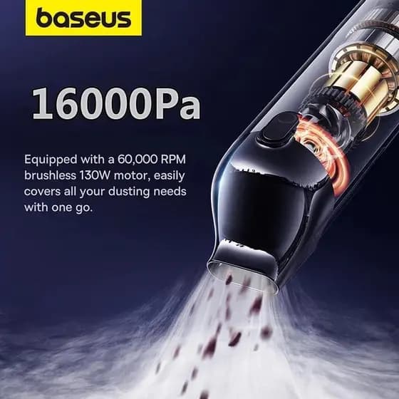 Aspirador De Pó Sem Fio Baseus A5 16000Pa Potente Portátil Para Automóveis Máquina De PC Doméstico