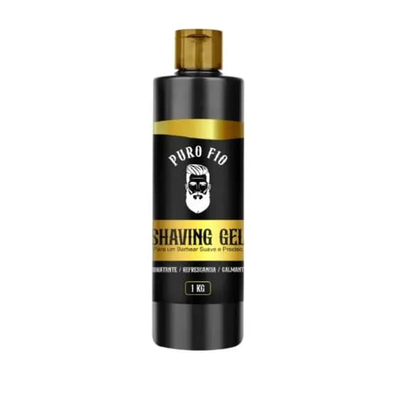 Shaving em Gel de Barbear Mentolado Puro Fio 1kg - Profissional, Barba Suave Sem Irritação