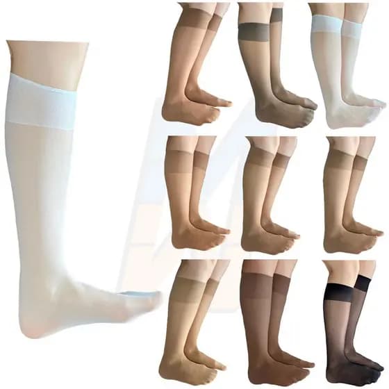 7 Pares de Meias Feminina Trifil Fio 20 3 4 Fina Soft Bord Transparente Neutra Poliamida Social Trabalho Luxo Mulher