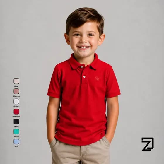 Camisa Básica Polo Infantil