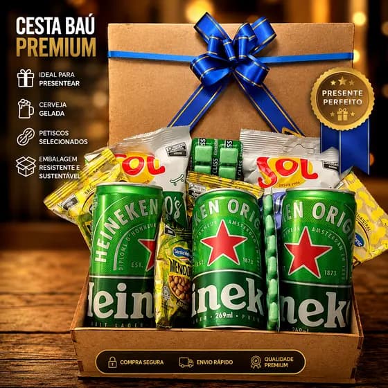 Cesta Cerveja Presente Aperitivo Aniversario Salgadinho Amendoim Mendorato