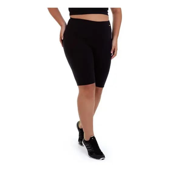 Kit 2 Bermudas Plus Size Suplex Em Poliéster Cos Alto